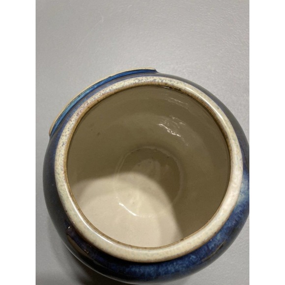 Harley Fund black glazed ceramic stoneware collectible jar with cork stopper - Picture 3 of 4